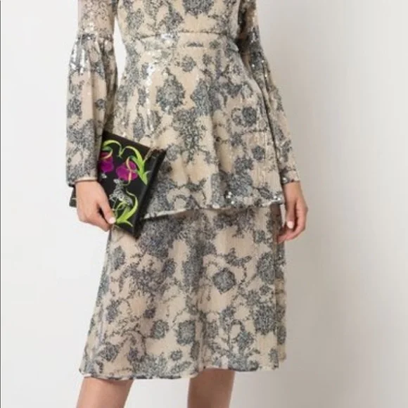 Michelle soft printed sequin Dress by Cynthia Rowley - Picture 7 of 8